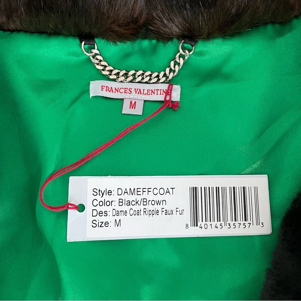 Frances Valentine▪️Dame Coat Ripple Faux Fur - Picture 3 of 8